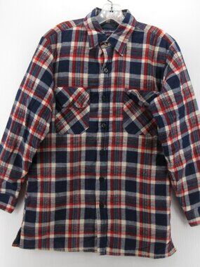 VTG Big Yank Shirt Medium Flannel Plaid Shacket Quilted Lined 90s Y2K